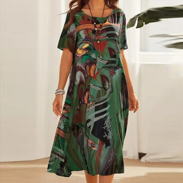 Jasmine Brennan | Printed Midi Dress For Women