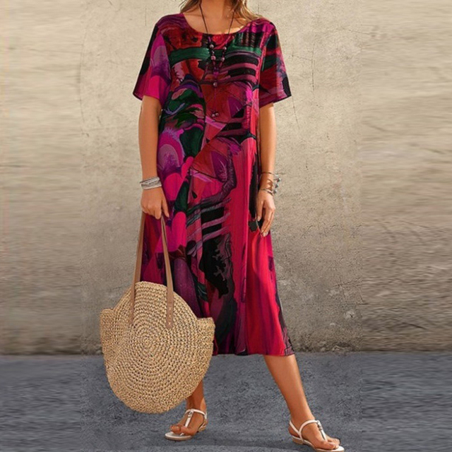 Jasmine Brennan | Printed Midi Dress For Women