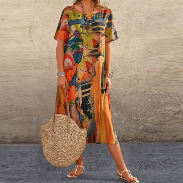 Jasmine Brennan | Printed Midi Dress For Women