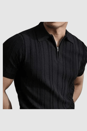 Adrien Beaumont | Ribbed Zip Polo Shirt