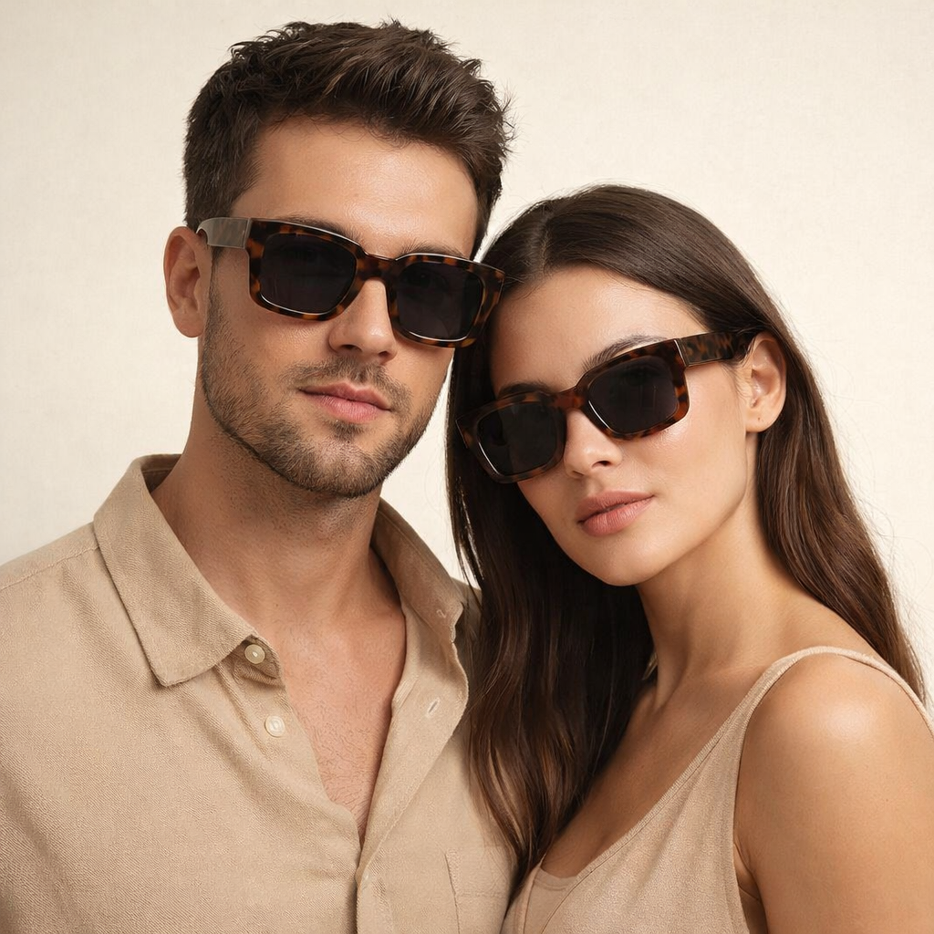 OBSYR | Retro Rectangle UV400 Sunglasses for Men and Women
