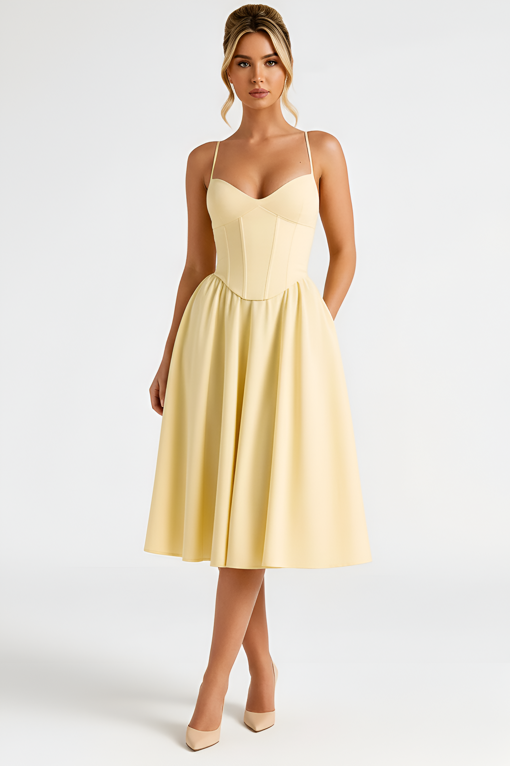 Isabelle Marceau | Elegant Midi Wedding Dress for Women