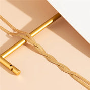 Célin | Adjustable Snake Chain Necklace in Gold or Silver