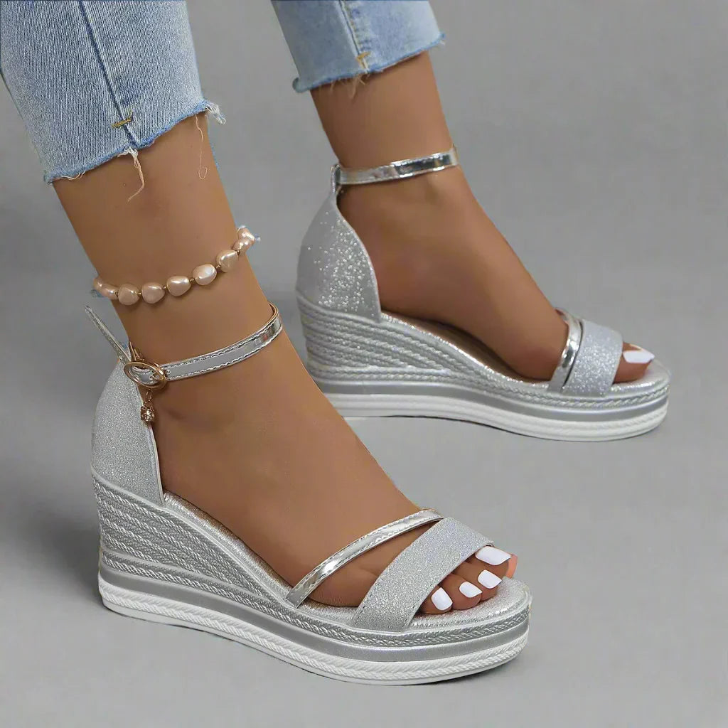 Camille Dubois | Riviera Wedge Sandals Luxe