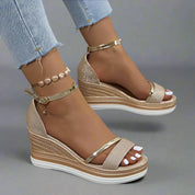 Camille Dubois | Riviera Wedge Sandals Luxe