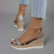 Camille Dubois | Riviera Wedge Sandals Luxe