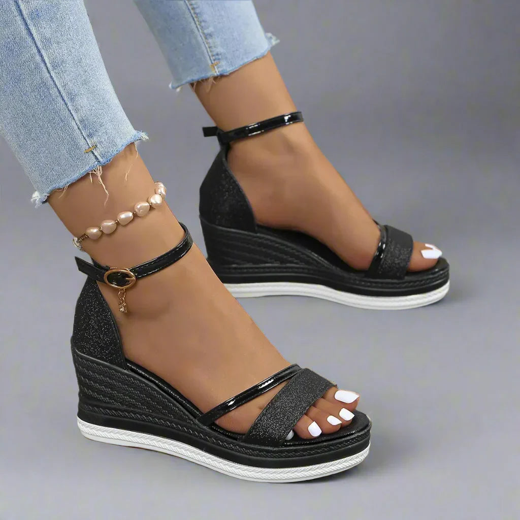 Camille Dubois | Riviera Wedge Sandals Luxe