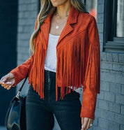 Scarlett Monroe | Fringe Suede Statement Jacket
