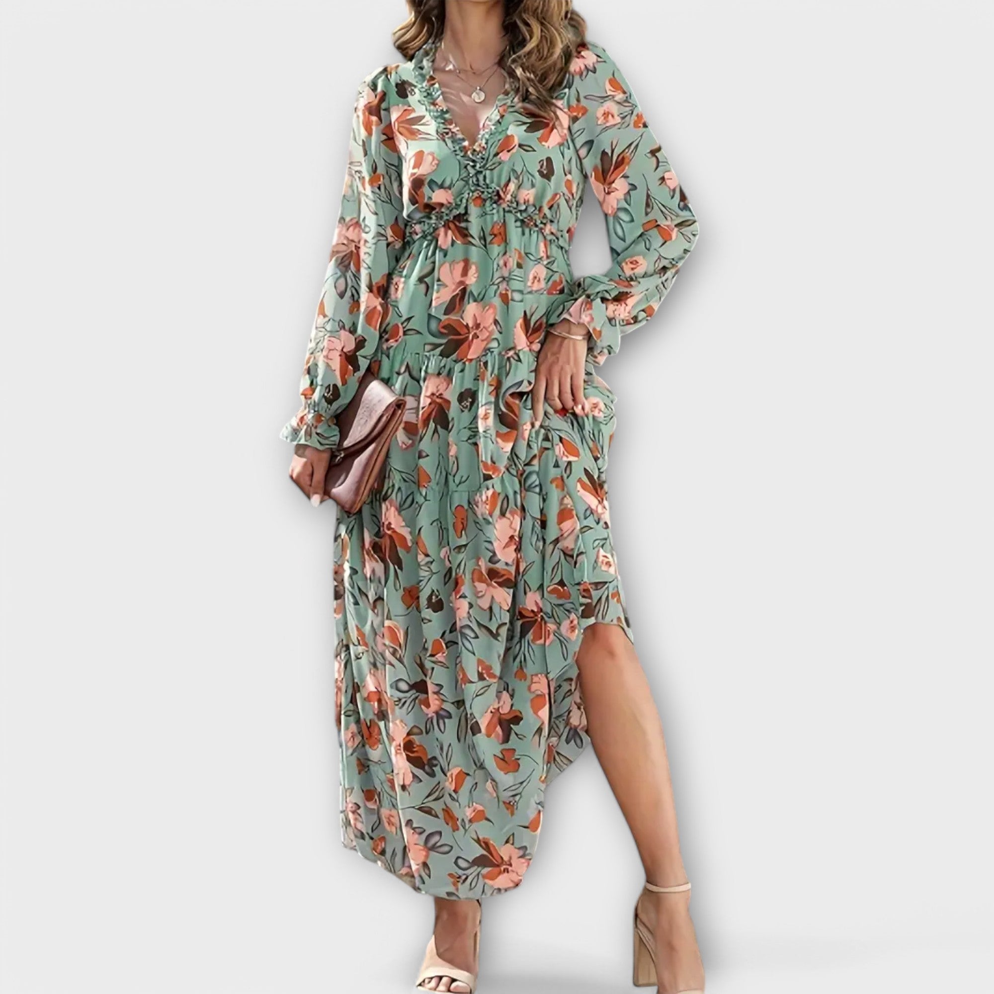 Womens-Pleated-Long-Sleeves-V-Neck-Floral-Maxi-Dress-Elegant-Holiday-Dress-2.jpg