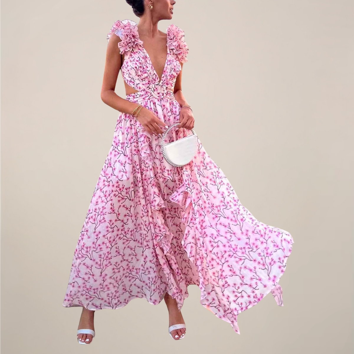 Womens-Plunging-V-Neck-Ruffled-Sleeves-Maxi-Dress-with-Cut-Out-Waist-and-High-Slit.png