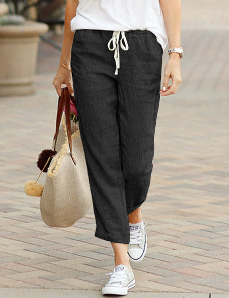 Isabelle Moreau | Linen Drawstring Trousers For Women