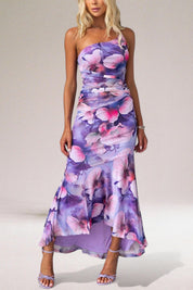 Stephanie Maxwell | One-Shoulder Floral Midi Dress For Women