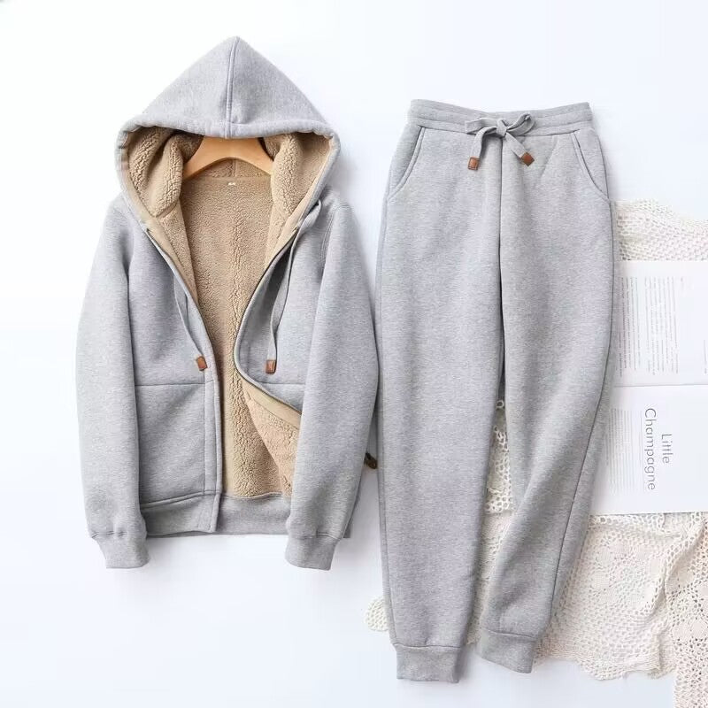 Tiffany Hardy | Fleece Hooded Lounge Set For Women