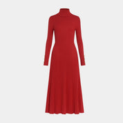 Victoria Ashford | Elegant Pleated Midi Dress For Women