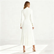 Victoria Ashford | Elegant Pleated Midi Dress For Women