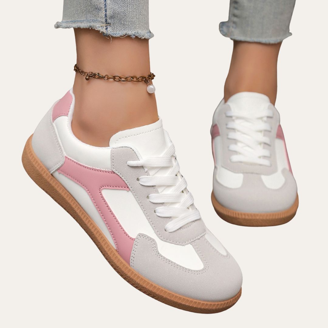 Sabrina Kline | Faux Leather Casual Sneakers For Women