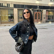 Jessica | Women’s Longsleeve Dark Wash Denim Jacket